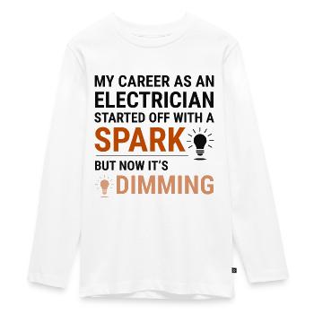 Elektriker Humor Elektrotechniker Ingenieur - Teenager Premium Bio Langarmshirt - Weiß - Vorne - AI Model Kid Female (0cm)