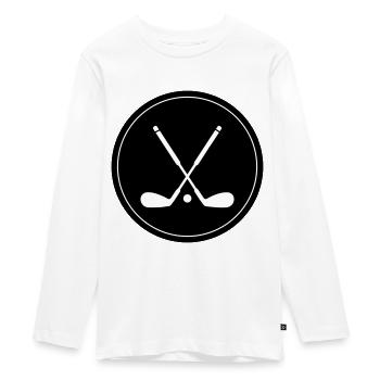 Golf symbol - Teenager Premium Bio Langarmshirt - Weiß - Vorne - AI Model Kid Female (0cm)