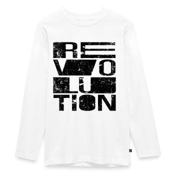 Revolution Vintage - Teenager Premium Organic Long Sleeve Shirt - white - Front - AI Model Kid Female (0cm)