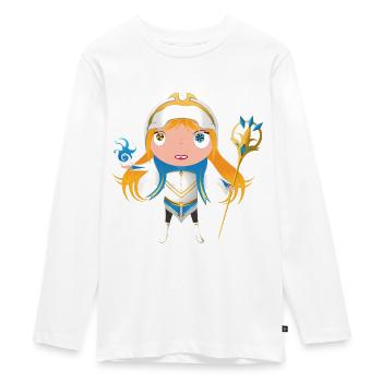 Alice - Teenager Premium Organic Long Sleeve Shirt - white - Front - AI Model Kid Female (0cm)