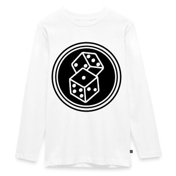 Symbole du casino Dice - T-shirt manches longues Premium Ado - blanc - Devant - AI Model Kid Female (0cm)