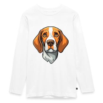 Ariege Pointer Hund Rasse Cartoon Kawaii Illustrati - Teenager Premium Bio Langarmshirt - Weiß - Vorne - AI Model Kid Female (0cm)