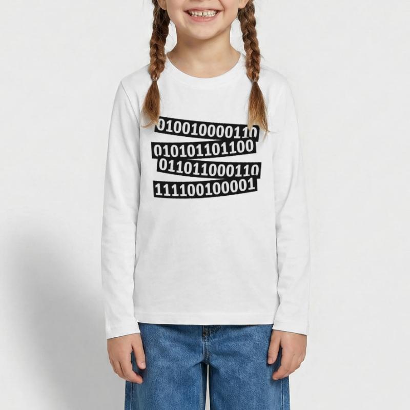 Langage de programme de code binaire T-shirt manches longues Premium Ado