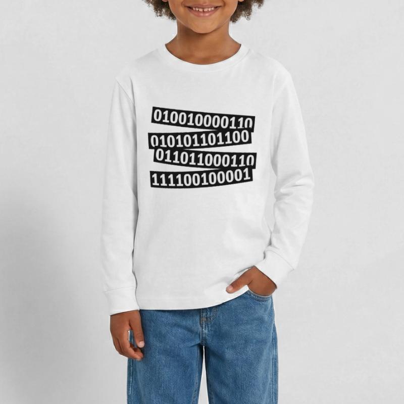 Binary Code Program Language Teenager Premium Organic Long Sleeve Shirt