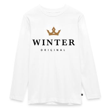 Winter - Teenager Premium Bio Langarmshirt - Weiß - Vorne - AI Model Kid Female (0cm)