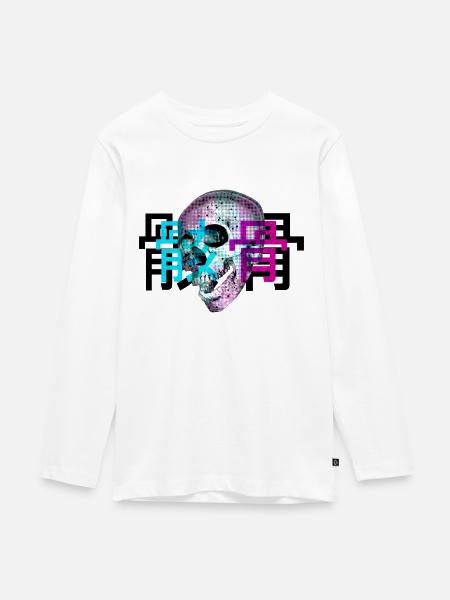 Gaikotsu - Teenager Premium Bio Langarmshirt - Weiß