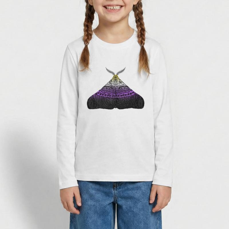 Non binary pride moth Teenager Premium Organic Long Sleeve Shirt
