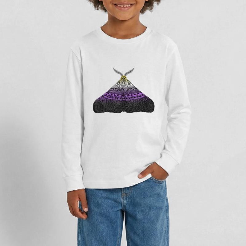Non binary pride moth Teenager Premium Organic Long Sleeve Shirt