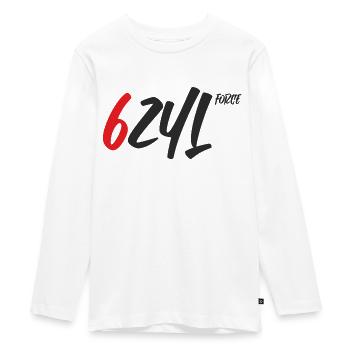 6ZYL Force - Teenager Premium Organic Long Sleeve Shirt - white - Front - AI Model Kid Female (0cm)