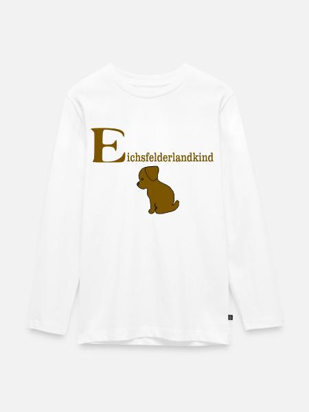eichsfelderlandkind mit welpe - Teenager Premium Bio Langarmshirt - Weiß