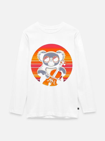 Cello Koala - Teenager Premium Bio Langarmshirt -