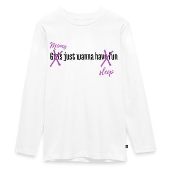 Les mamans veulent juste dormir - T-shirt manches longues Premium Ado - blanc - Devant - AI Model Kid Female (0cm)