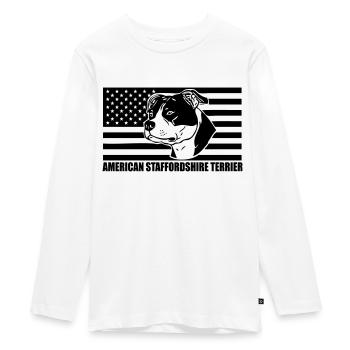 American Stafford © - T-shirt manches longues Premium Ado - blanc - Devant - AI Model Kid Female (0cm)