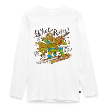 Teenage Mutant Ninja Turtles Welche Regeln? Spruch - Teenager Premium Bio Langarmshirt - Weiß - Vorne - AI Model Kid Female (0cm)