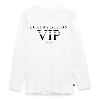*** VIP *** - Teenager Premium Bio Langarmshirt - Weiß - Vorne - AI Model Kid Female (0cm)