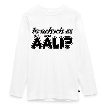Ääli, bruchsch es - Teenager Premium Bio Langarmshirt - Weiß - Vorne - AI Model Kid Female (0cm)