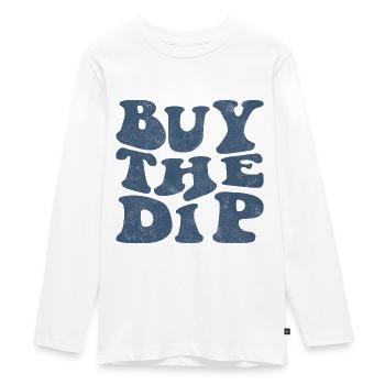 Buy the dip! retro blau - Teenager Premium Bio Langarmshirt - Weiß - Vorne - AI Model Kid Female (0cm)