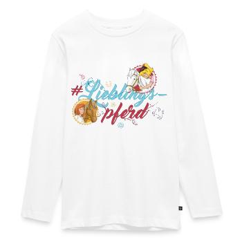 Bibi und Tina 'Lieblingspferd' - Teenager Premium Bio Langarmshirt - Weiß - Vorne - AI Model Kid Female (0cm)