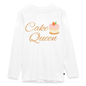 Cake Queen - Teenager Premium Bio Langarmshirt - Weiß - Vorne - AI Model Kid Female (0cm)