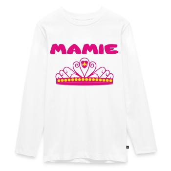 MAMIE - T-shirt manches longues Premium Ado - blanc - Devant - AI Model Kid Female (0cm)