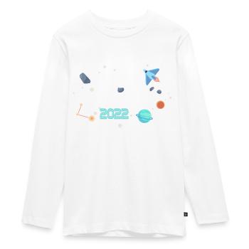 Schulkind 2022 Grundschule 1. Klasse Einschulung t - Teenager Premium Bio Langarmshirt - Weiß - Vorne - AI Model Kid Female (0cm)
