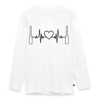 Artisan Tournevis Mécanicien Artisanat - T-shirt manches longues Premium Ado - blanc - Devant - AI Model Kid Female (0cm)