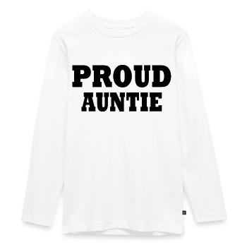 Proud auntie - T-shirt manches longues Premium Ado - blanc - Devant - AI Model Kid Female (0cm)