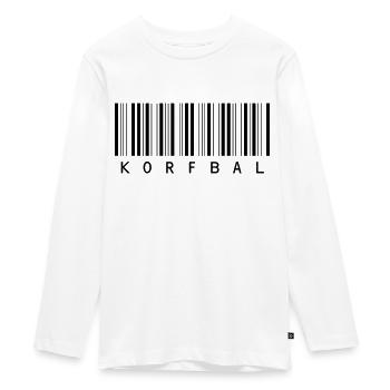 Korfball CODE-BARRES - T-shirt manches longues Premium Ado - blanc - Devant - AI Model Kid Female (0cm)