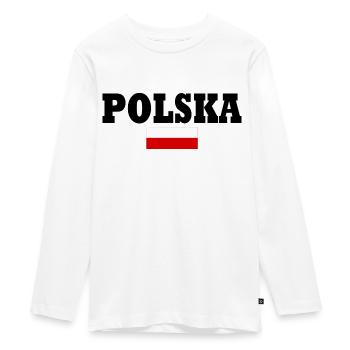 Polska - T-shirt manches longues Premium Ado - blanc - Devant - AI Model Kid Female (0cm)
