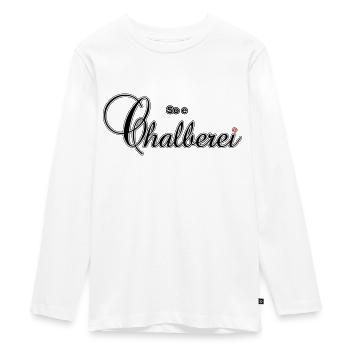 Chalberei, ...eso e - Teenager Premium Bio Langarmshirt - Weiß - Vorne - AI Model Kid Female (0cm)