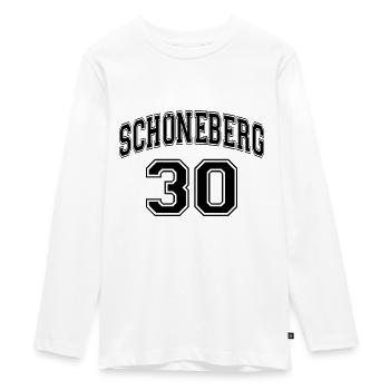 SCHÖNEBERG 30 Nostalgia Design Berlin District Zip Code - Teenager Premium Organic Long Sleeve Shirt - white - Front - AI Model Kid Female (0cm)