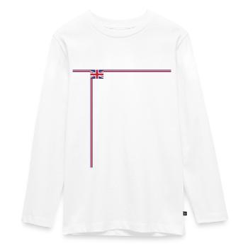 british line flag - Teenager Premium Organic Long Sleeve Shirt - white - Front - AI Model Kid Female (0cm)