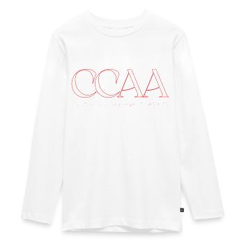 ccaa3 - Teenager Premium Bio Langarmshirt - Weiß - Vorne - AI Model Kid Female (0cm)