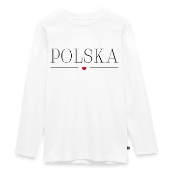 Polen - Teenager Premium Bio Langarmshirt - Weiß - Vorne - AI Model Kid Female (0cm)