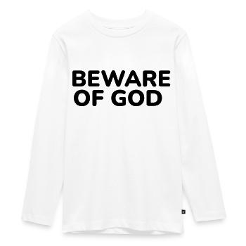 Warnung - Teenager Premium Bio Langarmshirt - Weiß - Vorne - AI Model Kid Female (0cm)