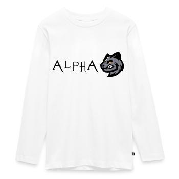 Wolf Wolf Alpha - Teenager Premium Bio Langarmshirt - Weiß - Vorne - AI Model Kid Female (0cm)