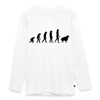 Darwin Sheep - T-shirt manches longues Premium Ado - blanc - Devant - AI Model Kid Female (0cm)