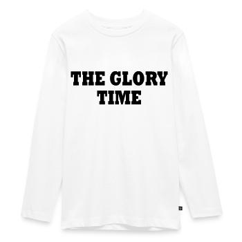 The glory time - Teenager Premium Bio Langarmshirt - Weiß - Vorne - AI Model Kid Female (0cm)