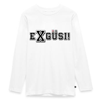 Exgüsi! - Teenager Premium Bio Langarmshirt - Weiß - Vorne - AI Model Kid Female (0cm)