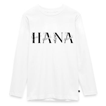 Name - Hana - Teenager Premium Organic Long Sleeve Shirt - white - Front - AI Model Kid Female (0cm)