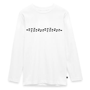 Ligne de traits - T-shirt manches longues Premium Ado - blanc - Devant - AI Model Kid Female (0cm)