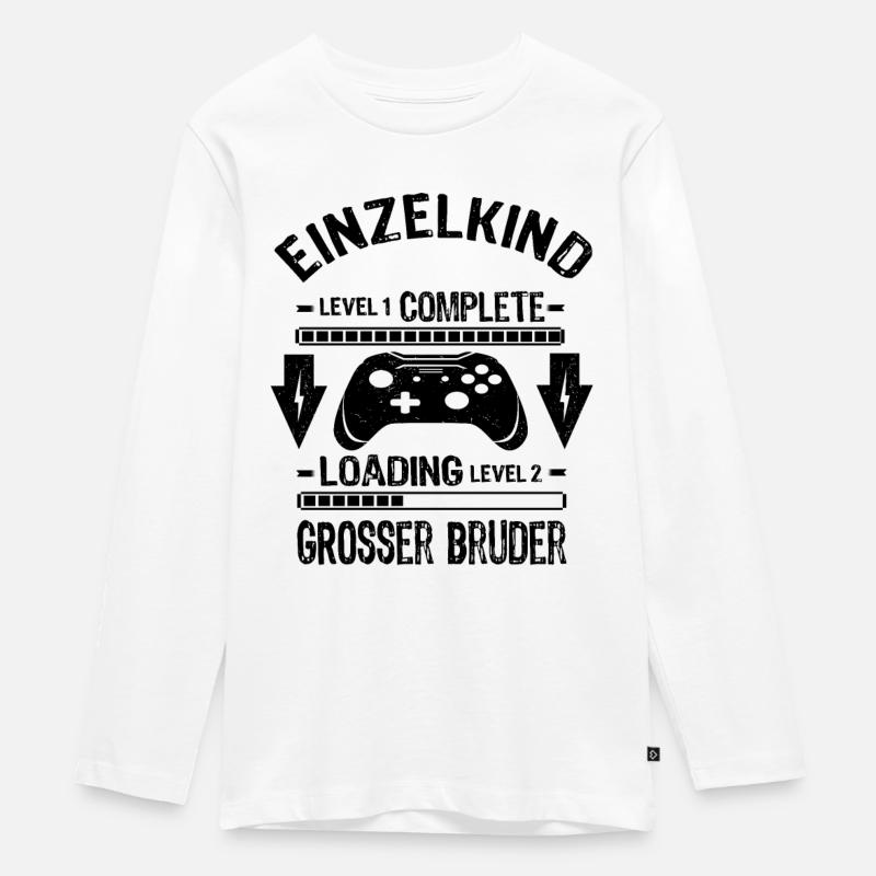 Loading Großer Bruder Nachwuchs Geschenkidee - Teenager Premium Bio Langarmshirt - Weiß