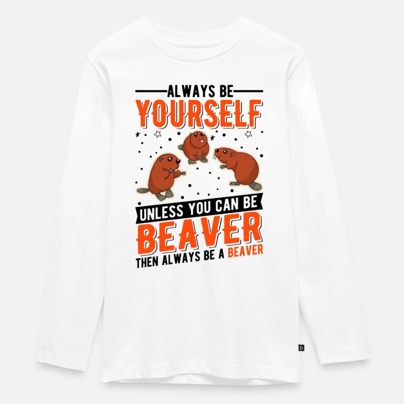 Beaver Beaver Dam Beaver - T-shirt manches longues Premium Ado - blanc