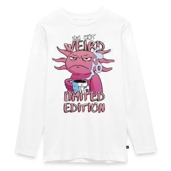 Annoyed Cartoon Axolotl - Limited Edition Saying - Teenager Premium Organic Long Sleeve Shirt - white - Front - AI Model Kid Female (0cm)