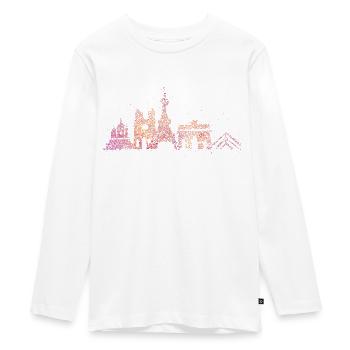 Paris Skyline Silhouette City Trip Tour Eiffel - T-shirt manches longues Premium Ado - blanc - Devant - AI Model Kid Female (0cm)
