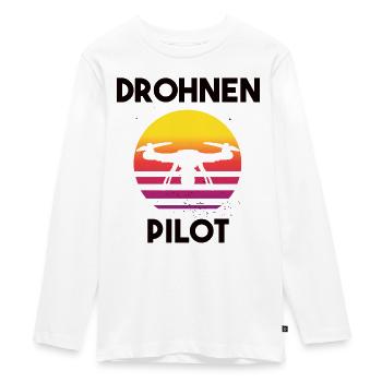 Drohnenpilot Spruch - Teenager Premium Bio Langarmshirt - Weiß - Vorne - AI Model Kid Female (0cm)