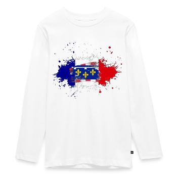 Splash Tricolore Centre Val de Loire - Teenager Premium Organic Long Sleeve Shirt - white - Front - AI Model Kid Female (0cm)