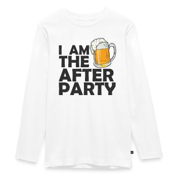 I am the after Party Feiern tanzen Musik - Teenager Premium Bio Langarmshirt - Weiß - Vorne - AI Model Kid Female (0cm)