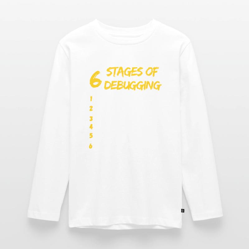 6 Stages of Debugging Bug Coding Computer Programm Teenager Premium Bio Langarmshirt