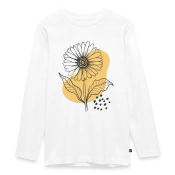 Fleur dessinée à la main 6 - T-shirt manches longues Premium Ado - blanc - Devant - AI Model Kid Female (0cm)